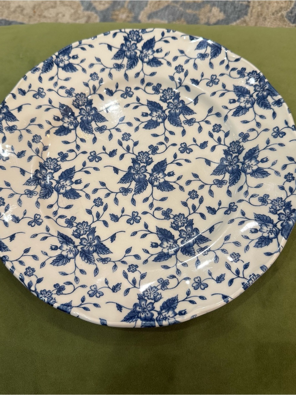 Set of 5 Gorgeous Royal Tudor Bouquet Blue Grindley Deep Plate/Soup Plate